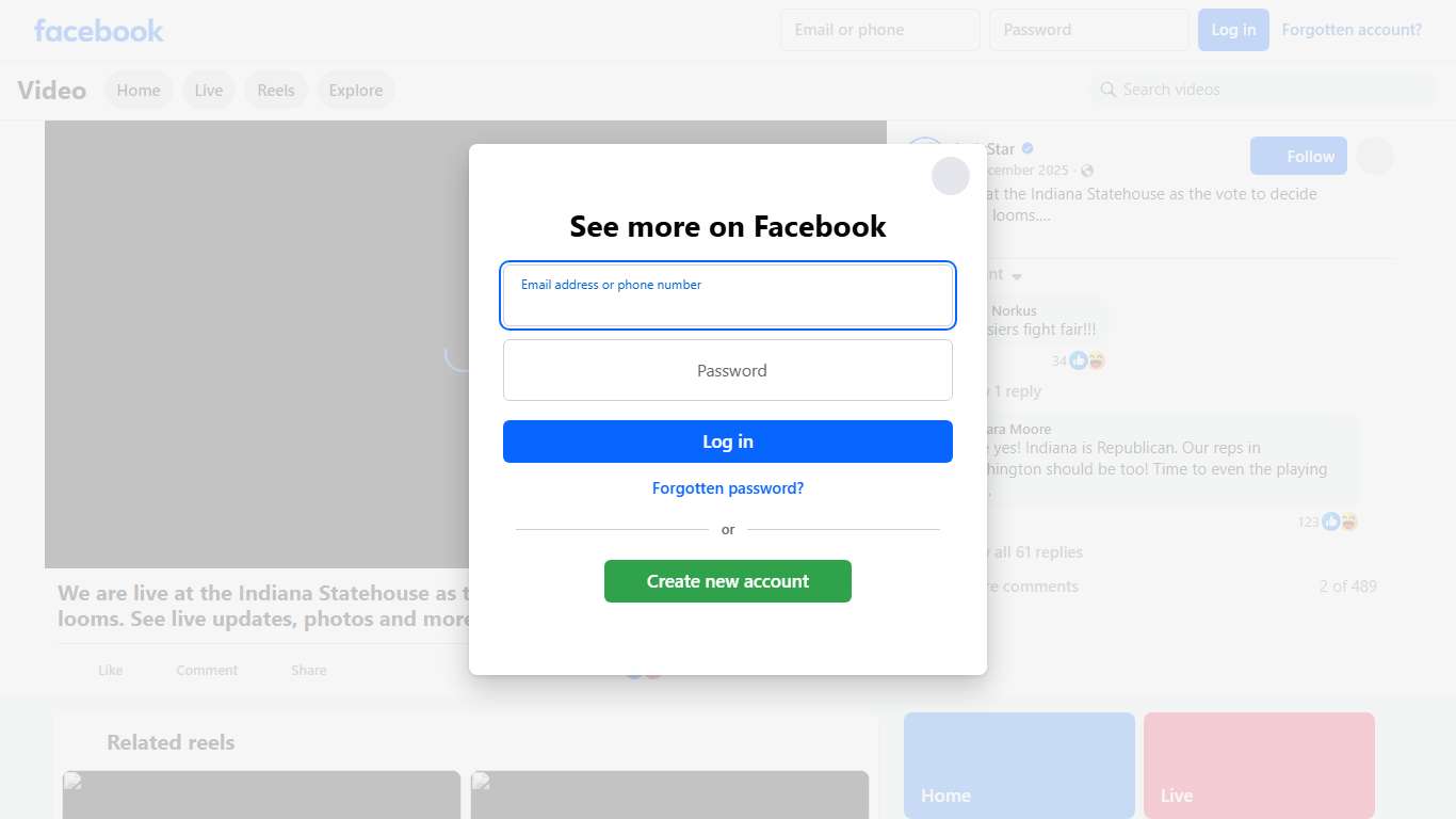 We are live at the Indiana Statehouse as the vote to decide redistricting looms. See live updates, photos and more throughout the session: bit.ly/48SZZXe IndyStar Facebook